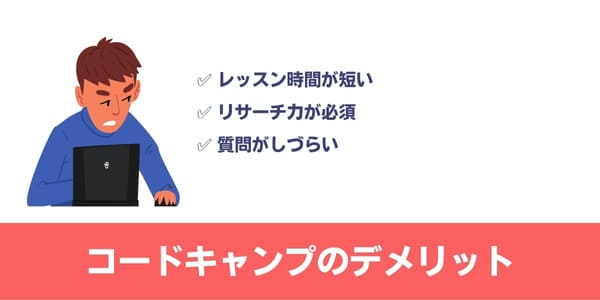 CodeCamp(コードキャンプ)のデメリット