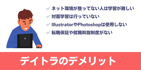 デイトラのデメリット