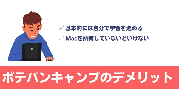 ポテパンキャンプのデメリット