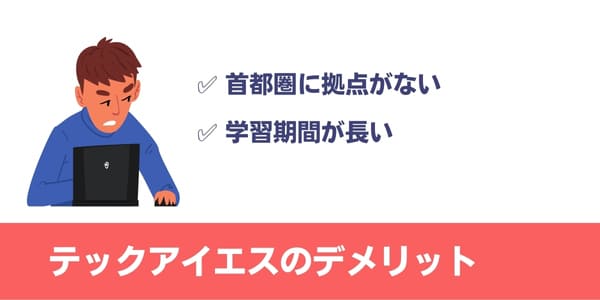 テックアイエス(TECH I.S.)のデメリット